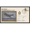 SA AIR FORCE (SAAF) FLIGHT COVER # 12 1983 40TH ANNIV MOSQUITO SIGNED BY 4