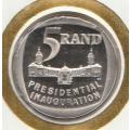 RSA 1994 MANDELA INAUGURATION OFFICIAL FDC 6.3c WITH PROOF COIN AS ISSUED - NO STEPS and OPEN DOOR