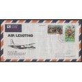 AVIATION 1983 AIRPHILSA FLIGHT COVER #48 1ST FLIGHT AIR LESOTHO FOKKER FRIENDSHIP MASERU JAN SMUTS