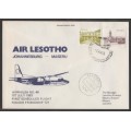 AVIATION 1983 AIRPHILSA FLIGHT COVER #49 1ST FLIGHT AIR LESOTHO FOKKER FRIENDSHIP JHB - MASERU