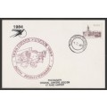 AVIATION 1984 SAA 50TH ANNIVERSARY FLIGHT CARD ON JUNKERS JU52 POSTCARD WITH CACHET RAND AIRPORT D/S