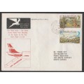 AVIATION 1981 AIR MAURITIUS FLIGHT COVER 1ST FLIGHT INDIA-JAN SMUTS FLOWN MAURITIUS -JAN SMUTS