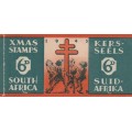 UNION SA 1945 6D CHRISTMAS LABELS BOOKLET COMPLETE WITH 1 MNH PANE (STITCHED)