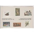RSA SAPO ADVERTISING FOLDER WITH 6 MNH STAMPS OF ALL TERRITORIES