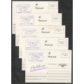 CISKEI 1983 MILITARY UNIFORMS SET OF 5 MAXI CARDS ALL SIGNED AS PER SCAN