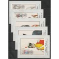 CISKEI 1983 MILITARY UNIFORMS SET OF 5 MAXI CARDS ALL SIGNED AS PER SCAN