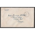 CENSOR MAIL - 1943 WWII COVER POSTAGE FREE FPO TO CANADA