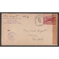CENSOR MAIL - 1945 WWII COVER USA STAMP US ARMY APO TO NEW YORK USA