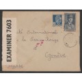 CENSOR MAIL - 1943 WWII COVER ALGERIAN STAMPS TO SWITZERLAND