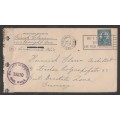 CENSOR MAIL - 1946 POST WWII OCCUPATION COVER USA STAMP CINCINNATI TO GERMANY