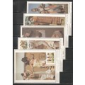 TRANSKEI 1984 TRADITIONAL CUSTOMS SET OF 18 LIMITED EDITION MAXISILK CARDS