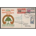 UNION SA 1954 CENTENARY OFS PRIVATE ILLUSTRATED REGISTERED FDC