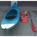 PRICE REDUCED - CANOE INCLUDING PADDLE AND 2 LIFE JACKETS