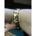 9ct yellow gold heavy mens bracelet