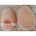 Silicone breast forms - Without shoulder straps, teardrop , pink, E, 1200 grams