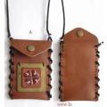 Necklaces - Leather - with pouch - brown