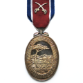 Full Size Medal - SA John Chard Decoration with Crossed Swords on Ribbon. #11959