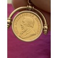 1900 22k gold 1 pond coin in a pendant