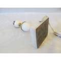 MARBLE & BRASS !! Vintage Brass & Acrylic Electric Table Lamp with Marble Base