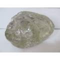 PAPERWEIGHT !! Vintage Decorative Rough Cut Clear Resin Paperweight