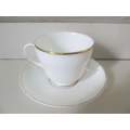 WEDGWOOD !! Vintage White and Gold Wedgwood Fine Porcelain Tea Duo
