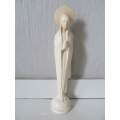 BIANCHI !! Tall Rare Italian Vintage Resin Praying Maddona Figurine - Signed and Copyrighted