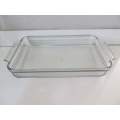 ANCHOR !! Large Vintage American Anchor Hocking Ribbed Glass Casserole Dish