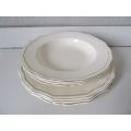 GRINDLEY !! Vintage Lot/Part Set of 3 Alfred Meakin Porcelain Dinner Plates & 3 Salad Bowls