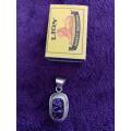 Mexican 925 Sterling Silver With Coloured Moulded Glass Pendant NEW