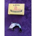 Mexican Alpaca Silver and Paua Abalone Shell Dolphin Brooches
