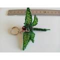 Beaded Dragonfly Key Ring Hand Crafted in Guatemala (Made With High Quality Czechoslovakian Beads)