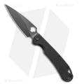 Russian Daggerr Sting folding  knife black plain blade