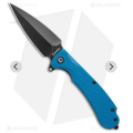 Russian Daggerr Urban 2 folding  knife black plain blade blue