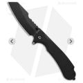 Russian Daggerr Rhino black tactical folding knife folder plain black blade