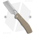 Gerber Flatiron desert tan G10 folding cleaver knife folder plain 7CR stainless blade