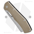Gerber Flatiron desert tan G10 folding cleaver knife folder plain 7CR stainless blade