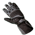 Motorcycle gloves Grey with armour Black size LARGE