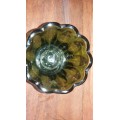 beautiful Vintage Green Glass Vase