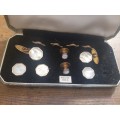 Rolled Gold set of cufflinks/ buttons and studs