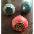 Vintage wooden spin tolletjie (x3 - different colours)