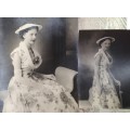 An elegant lady photographed - 1955 (2x photographs)