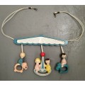 Vintage rattle (hangs in baby cot) - Made in Hong Kong