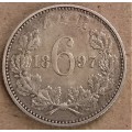 1897 ZAR SIXPENCE