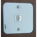 2  x Switches 250V 16A,  1xLever 1xWay, 75mmx75mm, Surface Mount Steel   LUMA White
