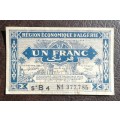 Algeria, 1 Franc, 1944