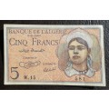 Algeria, 5 Francs, 1944