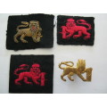 Lot of 4 SA Navy Lion Badges.