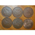 ` Lot of New Zealand Penny`s different dates `