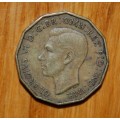 ` British 3 Pence 1937 `