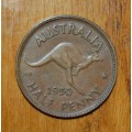 ` Australian 1950 1/2 Penny `